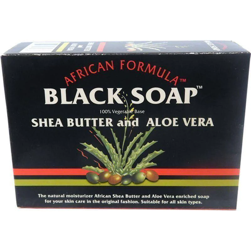 African Formula Black Soap Shea Butter and Aloe Vera 100g