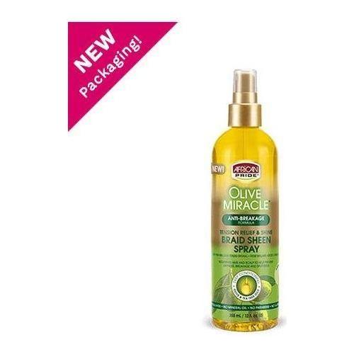 African Pride Olive Miracle Anti-Breakage Braid Sheen Spray 355ml