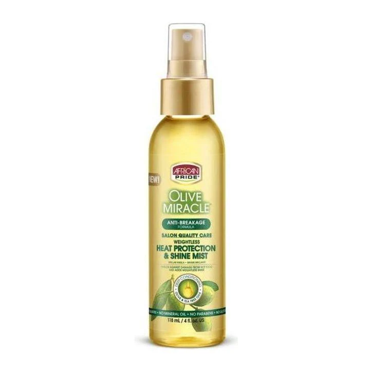 African Pride Olive Miracle Weightless Heat Protection & Shine Mist 4oz
