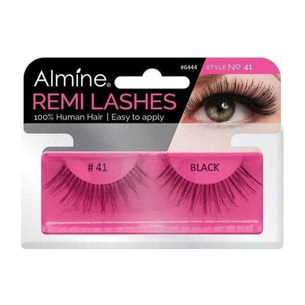 Almine Eyelashes Black 100% Remi Human hair - Image 13