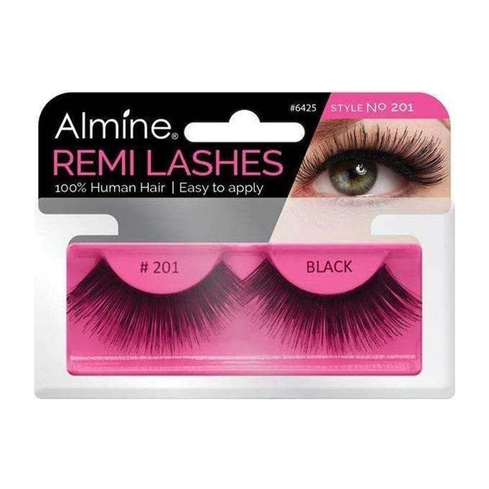 Almine Eyelashes Black 100% Remi Human hair - Image 20