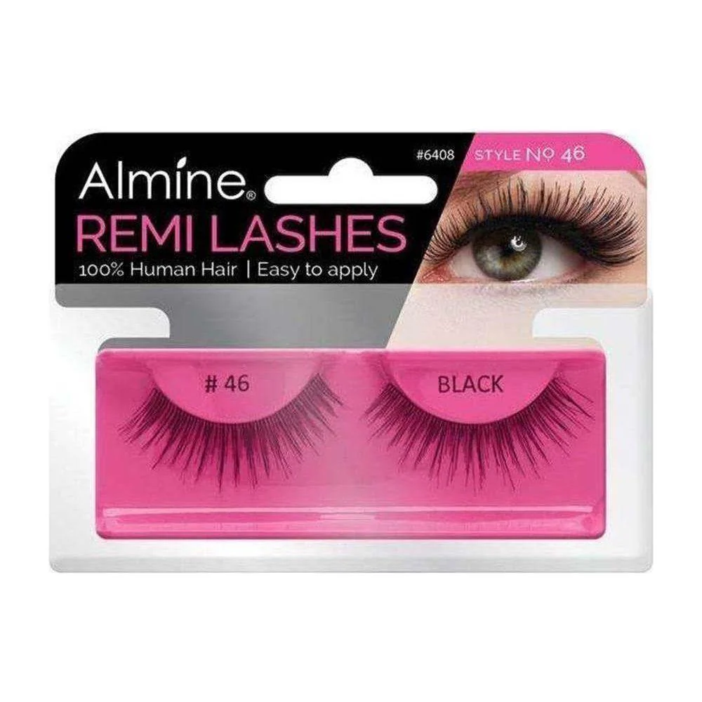 Almine Eyelashes Black 100% Remi Human hair - Image 31
