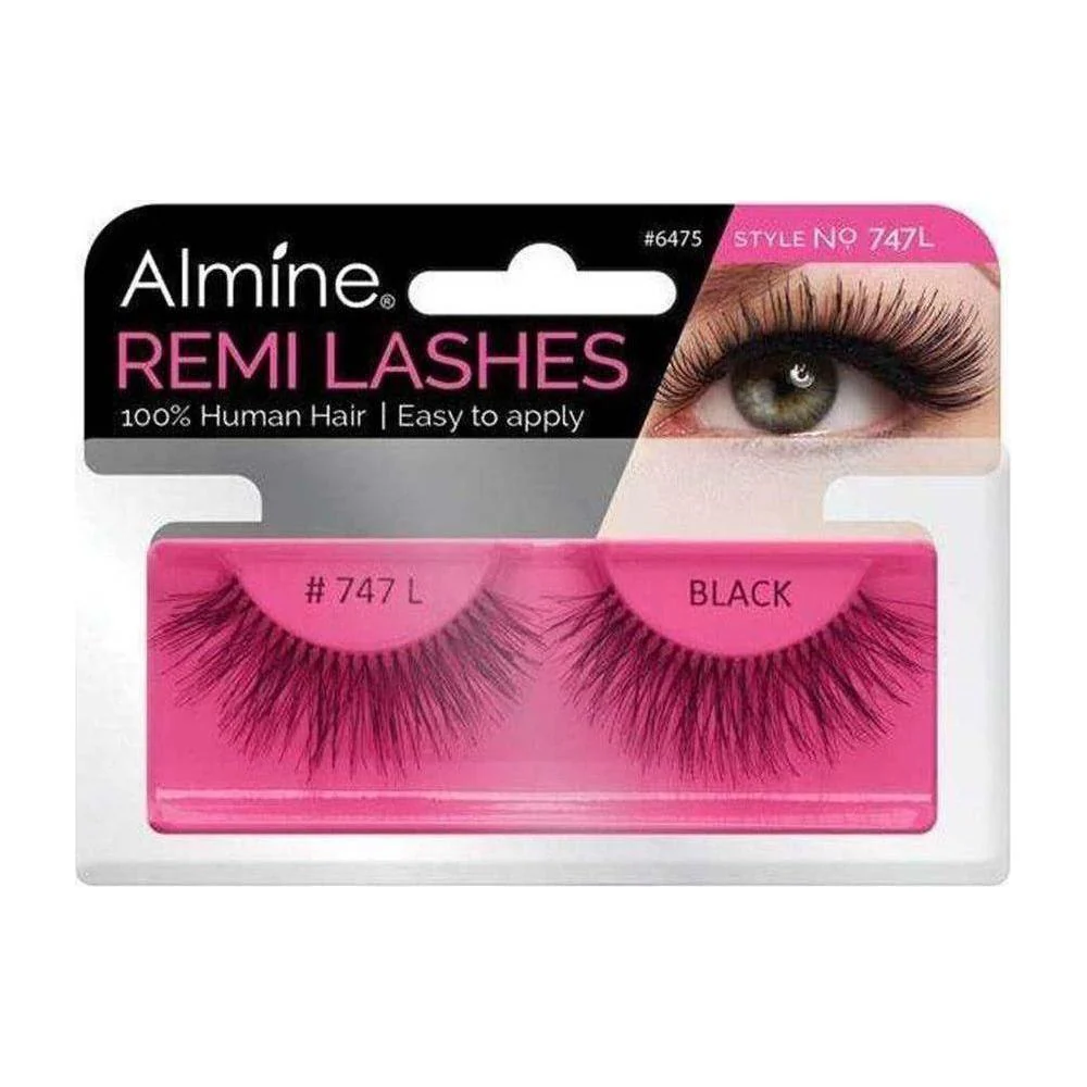 Almine Eyelashes Black 100% Remi Human hair - Image 33