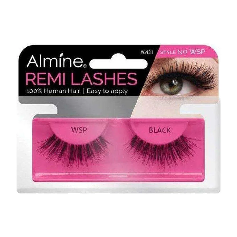 Almine Eyelashes Black 100% Remi Human hair - Image 34