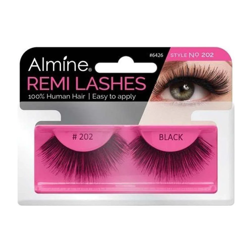 Almine Eyelashes Black 100% Remi Human hair - Image 37