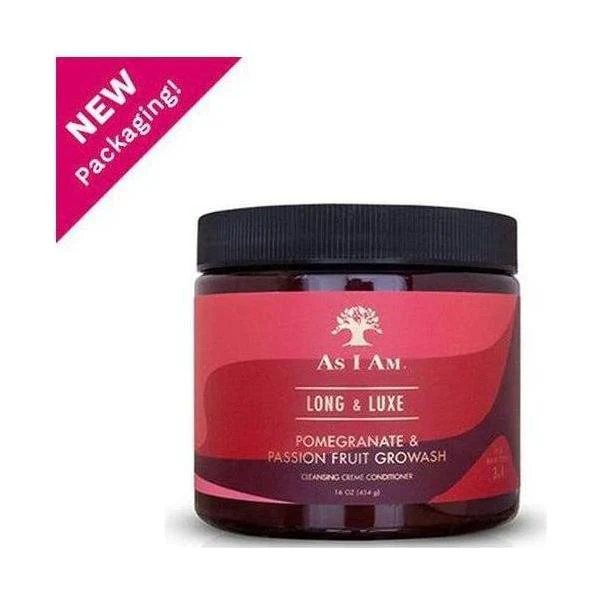As I Am Long and Luxe Pomegranate & Passion Fruit GroWash 454g
