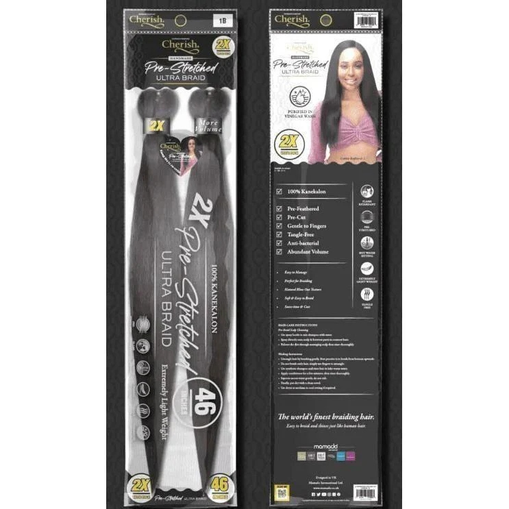 Cherish Pre Stretched Ultra Braid 2x Pack 46'' - Kunsthaar