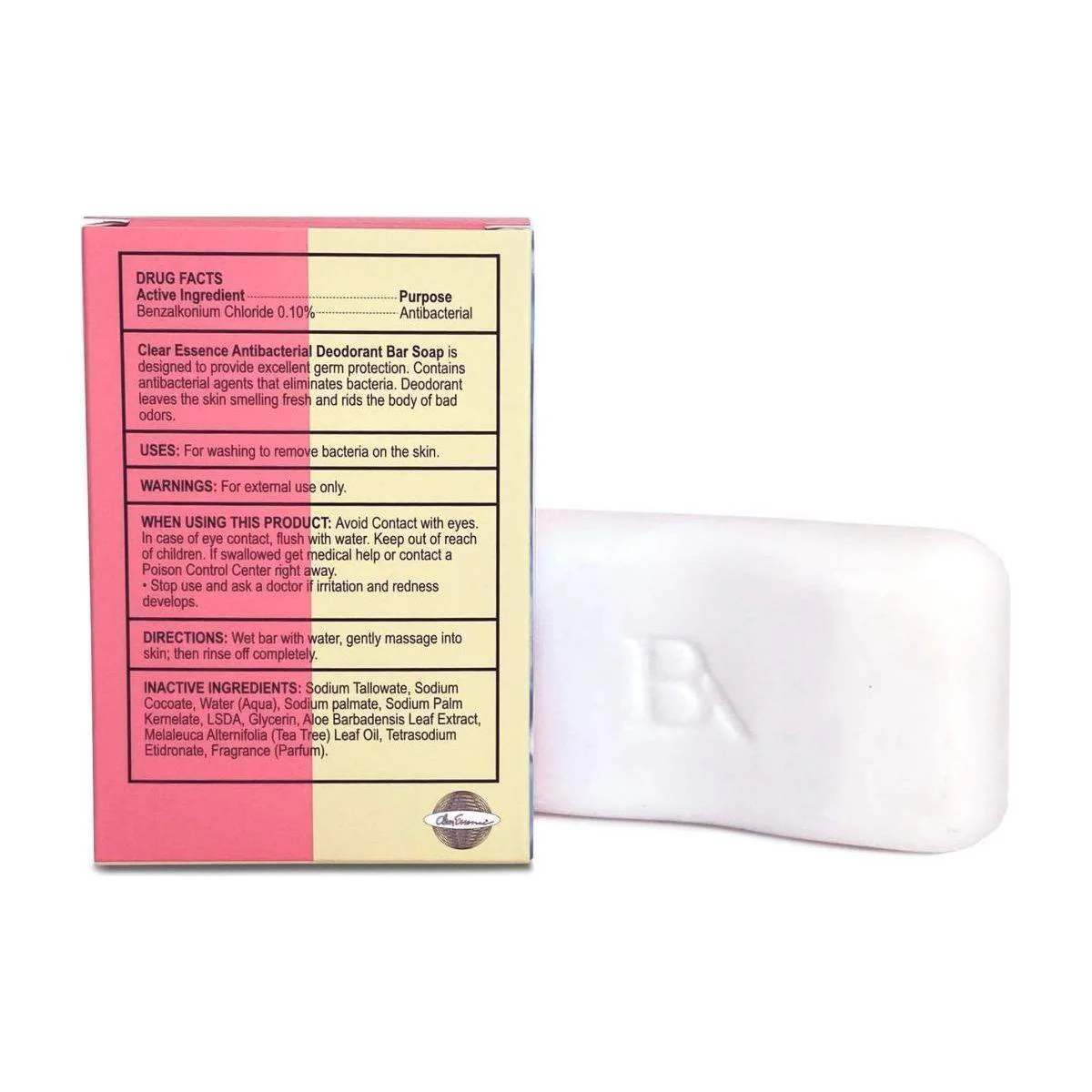 Clear Essence Platinum Antibacterial Deodorant Bar Soap 4.7 oz / 133g - Image 2