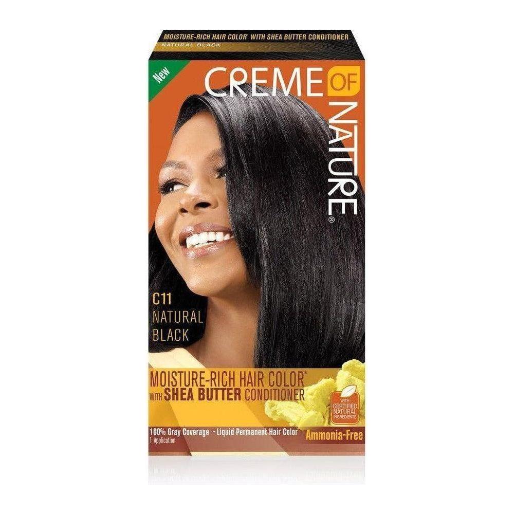 Creme of Nature Moisture Rich Hair Color W Shea Butter Conditioner C11 Natural Black