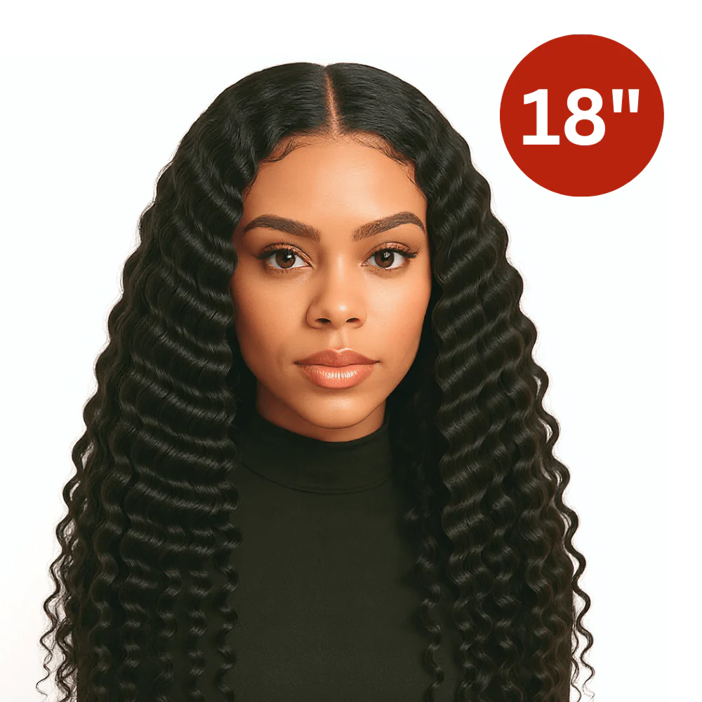 Dream hair Brazilian Hair Deep Wave 4pcs + 14'' Lace Frontal (Natural Color) - Image 5