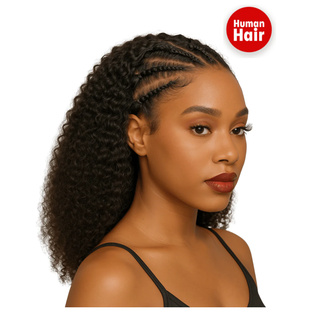 Dream Hair Human Hair 13x4 Braid Wig Natural Color - Image 2