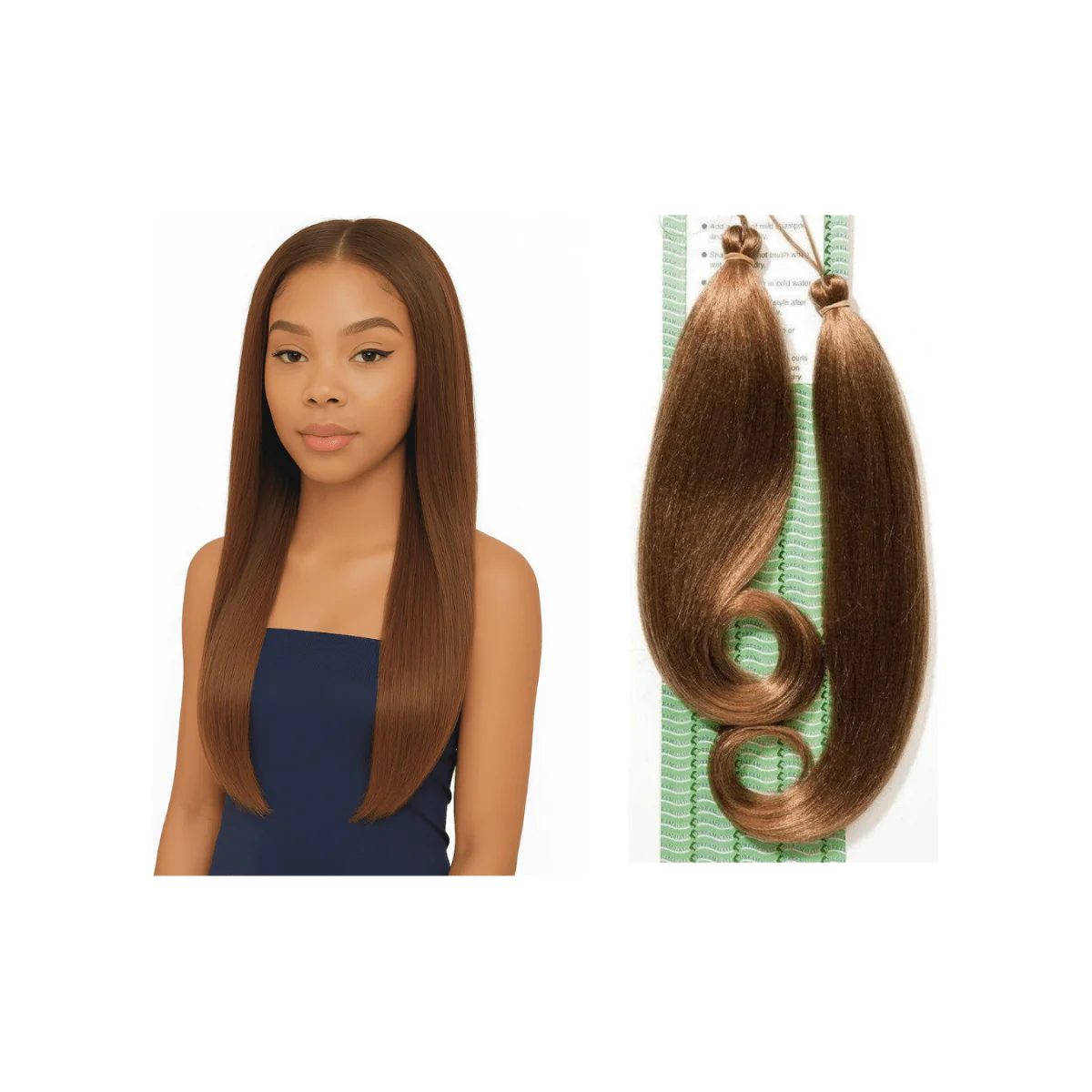 Dream Hair Pony 2000 Short 18"/45Cm & 22"/55Cm (2Pcs) Kunsthaar