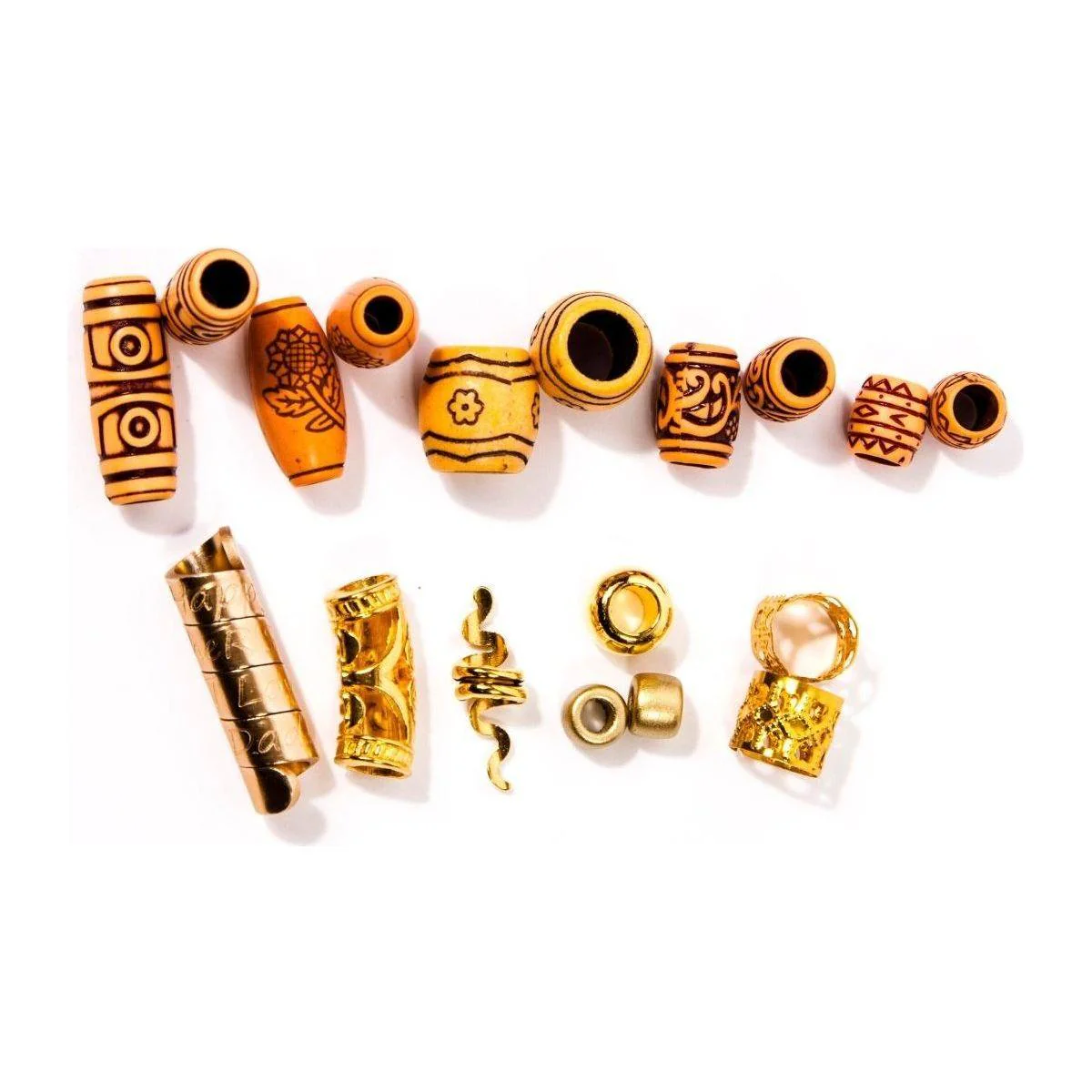 Dreamfix 124Pcs Hair Rings & Beads 12 Style - Image 4