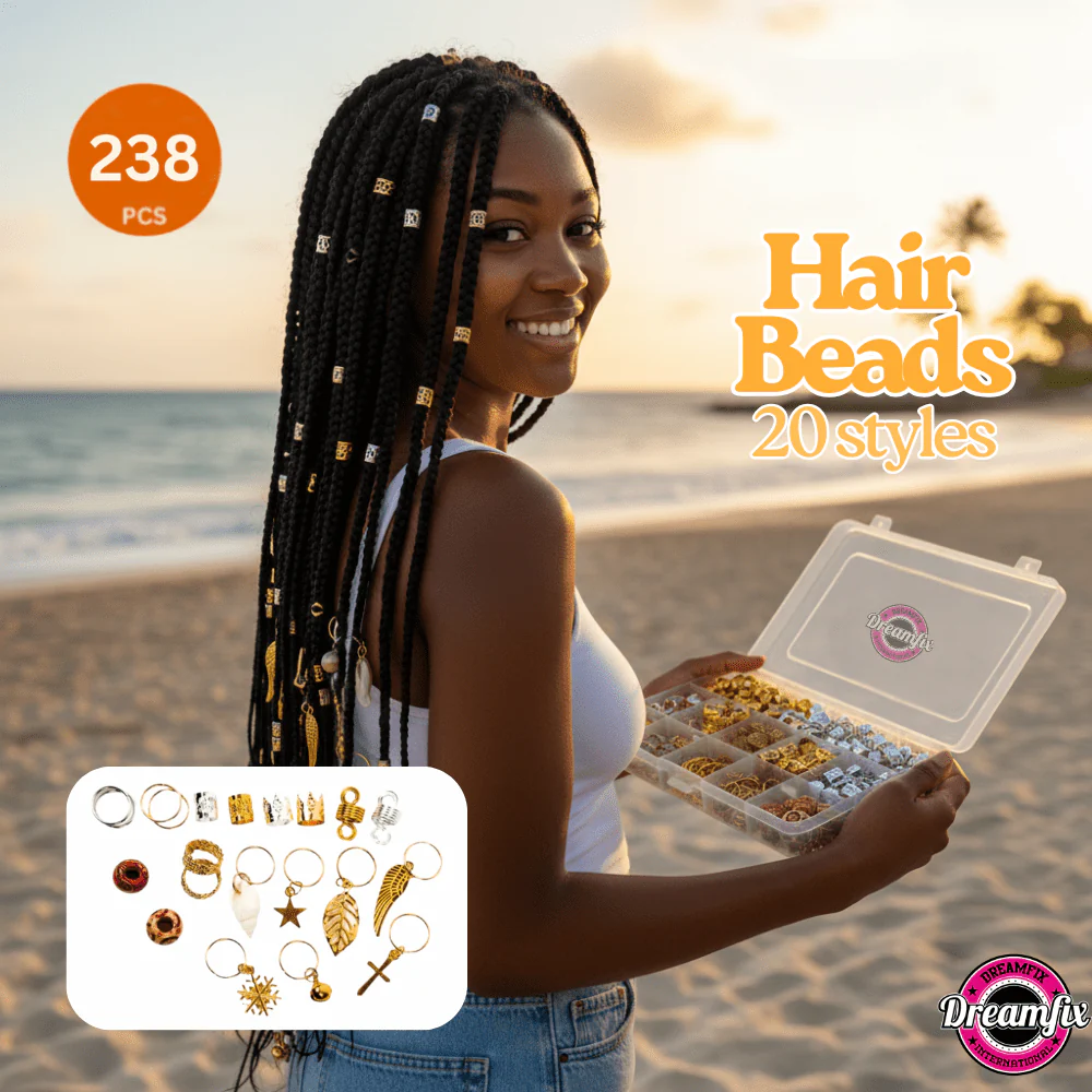 Dreamfix 238pcs Braiding Hair Rings 20 Styles