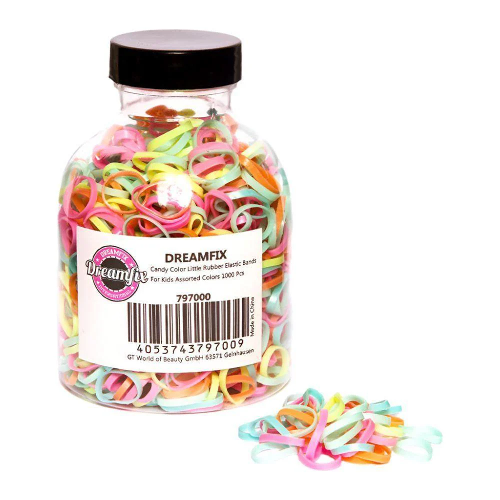 Dreamfix Candy Little Rubber Elastic Bands Kids 1000pcs - Image 2