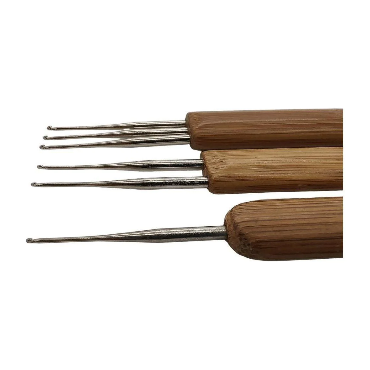 Dreamfix Dreadlock Crochet Needle Hook Bamboo Handle Hooks Tools Making 3 Pcs 0.5 mm - Image 4