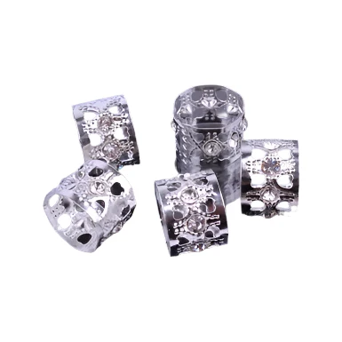 Dreamfix Gold &Silver Rhinestone Dreadlock Beads 6 pcs - Image 3