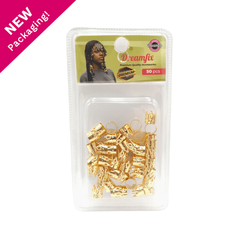 Dreamfix Gold & Silver Crown Buckle Hair Beads Ring 24pcs - Image 3