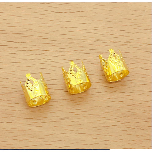 Dreamfix Gold & Silver Crown Buckle Hair Beads Ring 24pcs - Image 5
