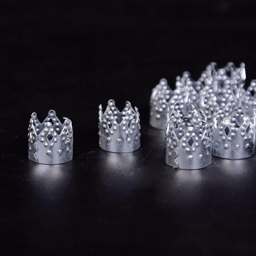 Dreamfix Gold & Silver Crown Buckle Hair Beads Ring 24pcs - Image 8