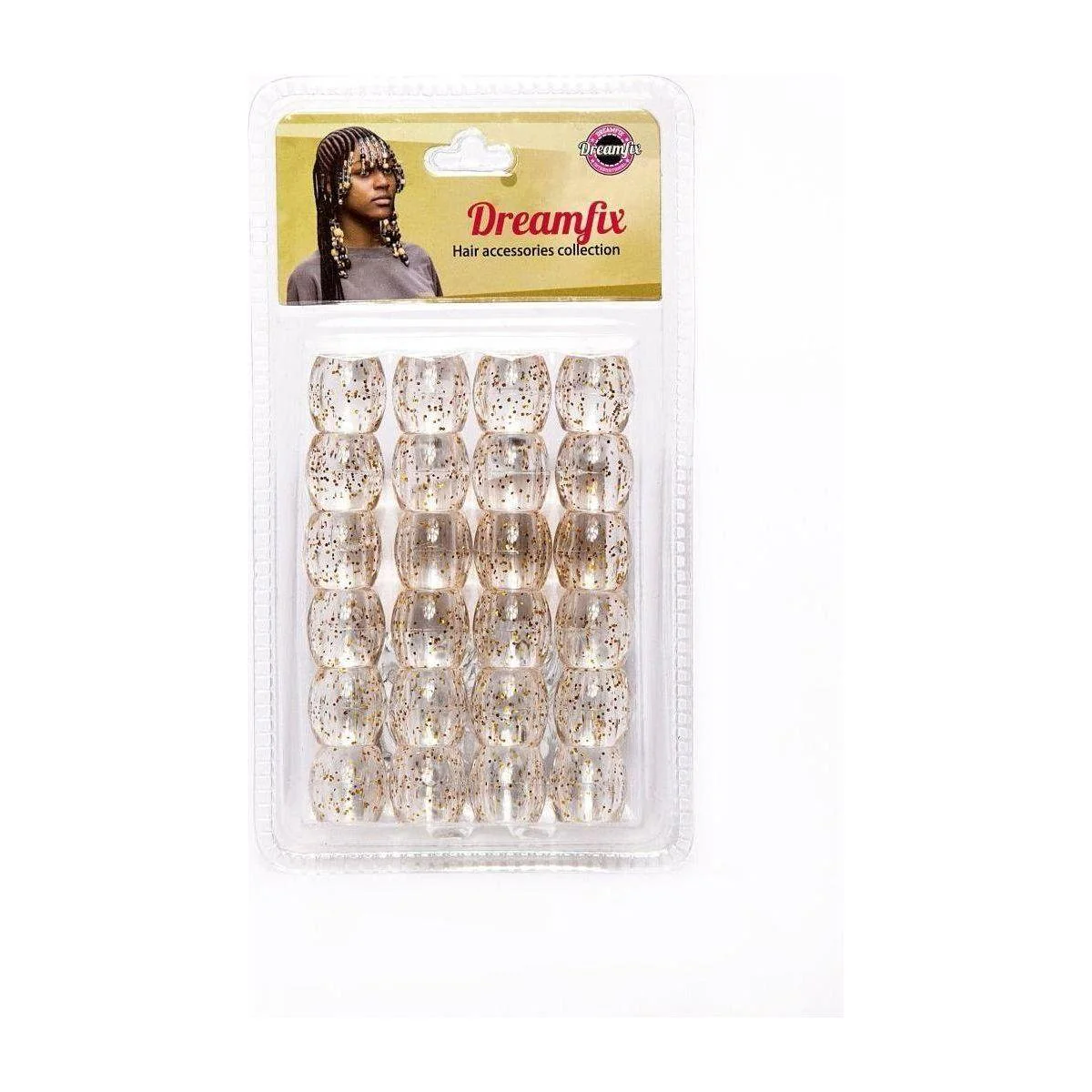 Dreamfix Large Hole Plastic Hair Beads Kids 24pcs - Image 13