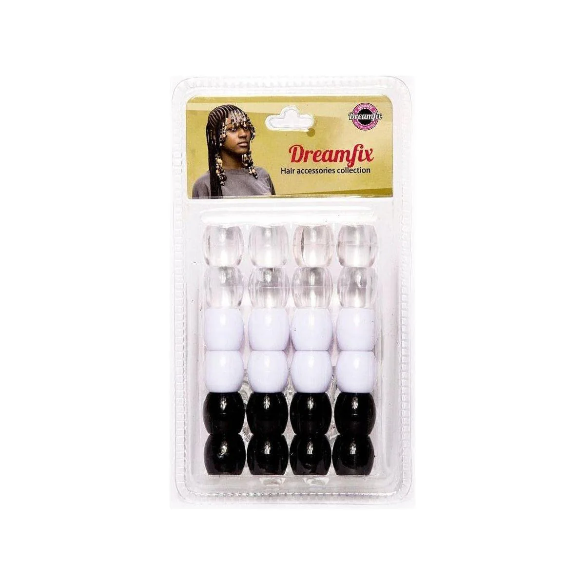 Dreamfix Large Hole Plastic Hair Beads Kids 24pcs - Image 15