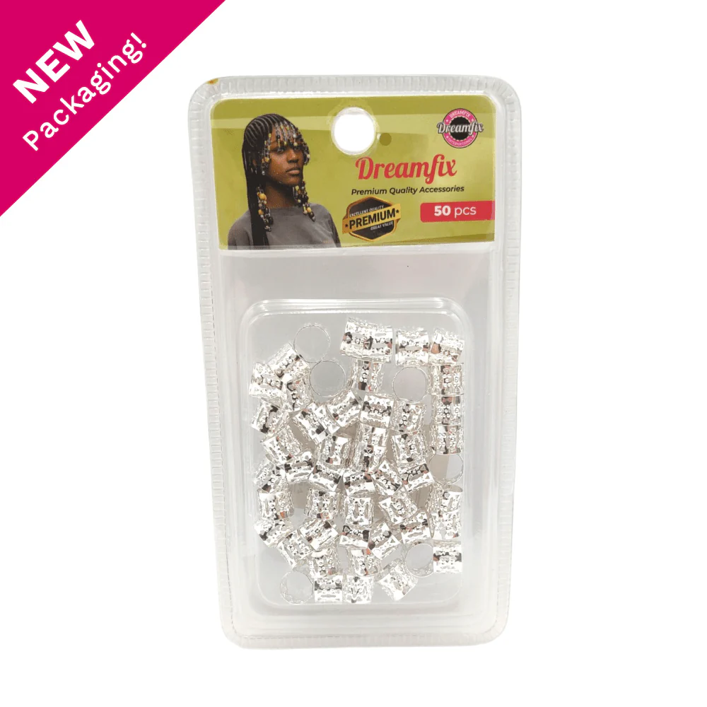 Dreamfix Open Rings Hair Beads Gold &Silver 50Pcs - Image 4