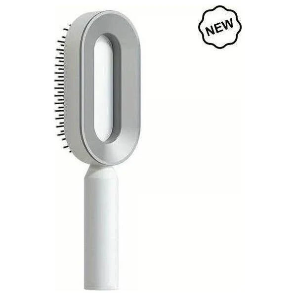 Dreamfix Self Cleaning Hair Detangling and Scalp Massager Brushes White/Purple - Image 10