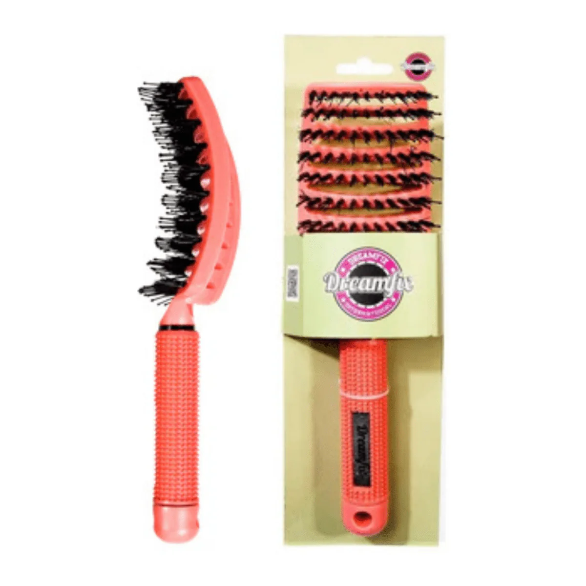 Dreamfix Vent Hair Brush w/Nylon & Boar Bristle Pink