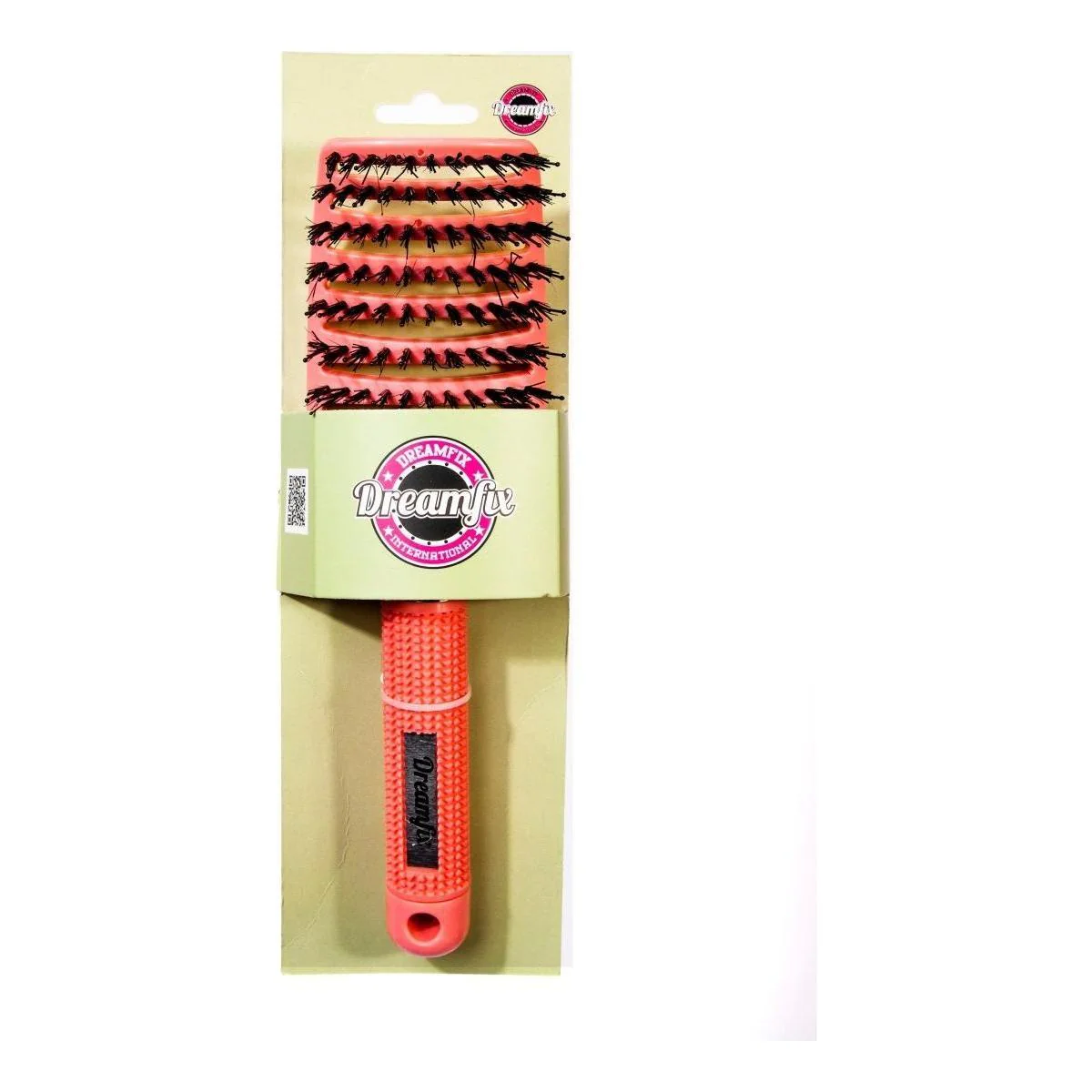 Dreamfix Vent Hair Brush w/Nylon & Boar Bristle Pink - Image 3