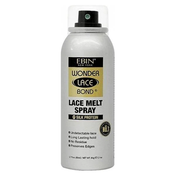 Ebin New York Wonder Lace Bond Lace Melt Spray Silk Protein/Keratin/Vitamin E 80ml - Image 7