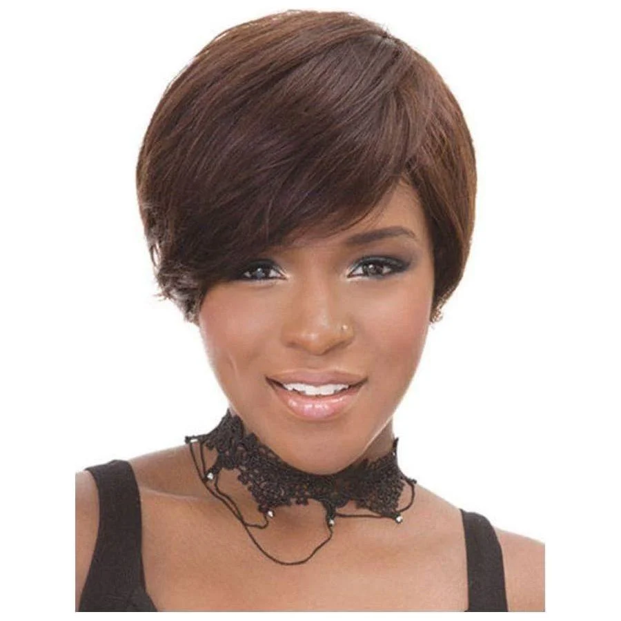 Janet Collection Pixie Cut 38pcs + 8"(4pcs) 100% Virgin Echthaar