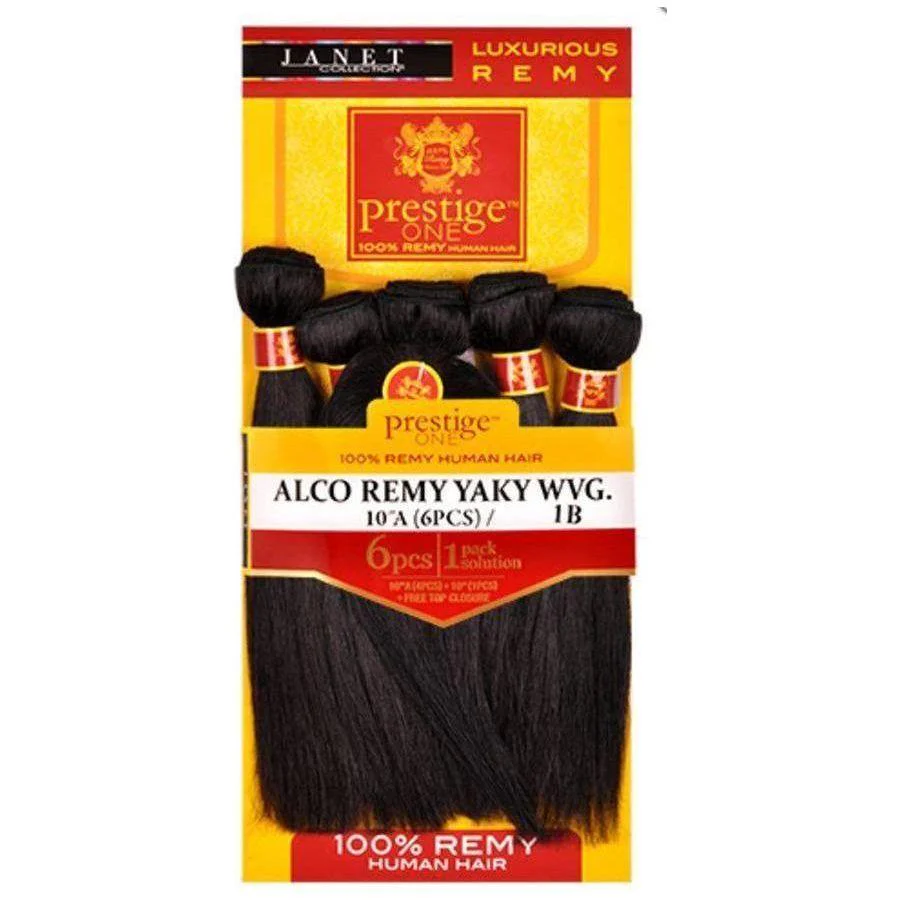 Janet Collection Prestige One Alco Remy Yaki Weave 6 pcs 100% Remy Human Hair - Image 2