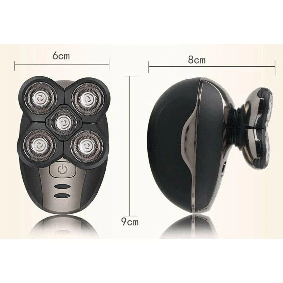 JINDING Electric Head Shaver for Men 5 in 1 Silver - Image 3