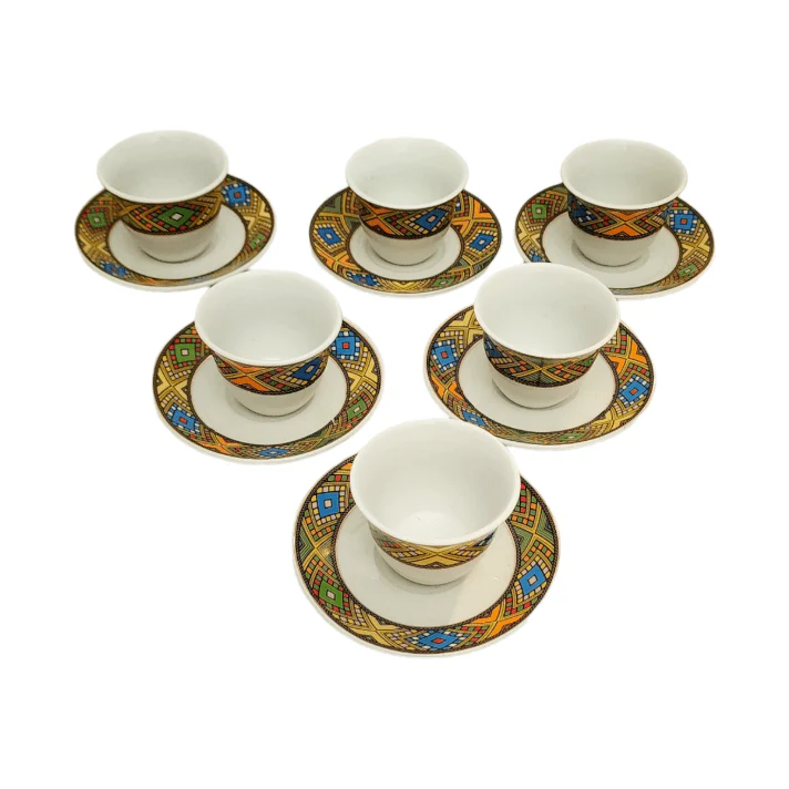 Shewhat Coffee cups and coasters set of 6+6 - Image 2