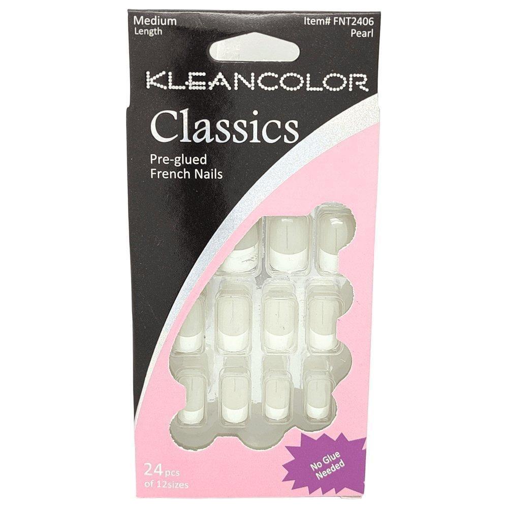 Kleancolor Classics Pre-glued French Nails 24 Pcs of 12 Sizes - Image 5