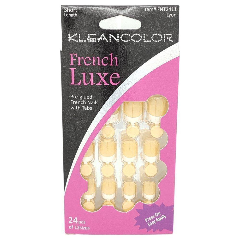 Kleancolor French Luxe Pre-glued French Nails With Tabs 24 Pcs Of 12 Sizes - Image 5