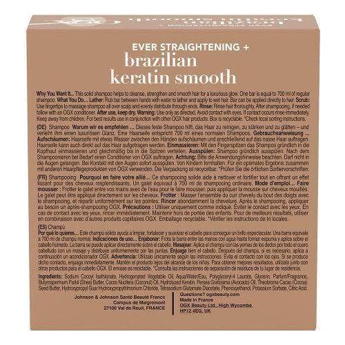 OGX Brazilian Keratin Smooth Shampoo Bar 80g - Image 2
