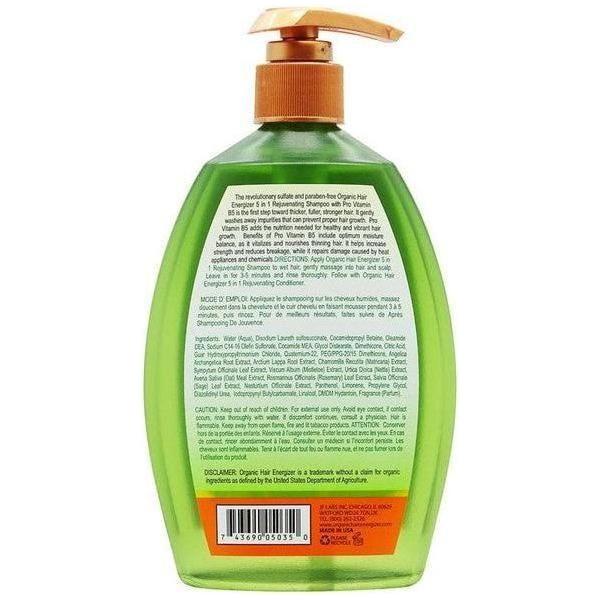 Organic Hair Energizer 5 in 1 Rejuvenating Shampoo 385ml - Image 2