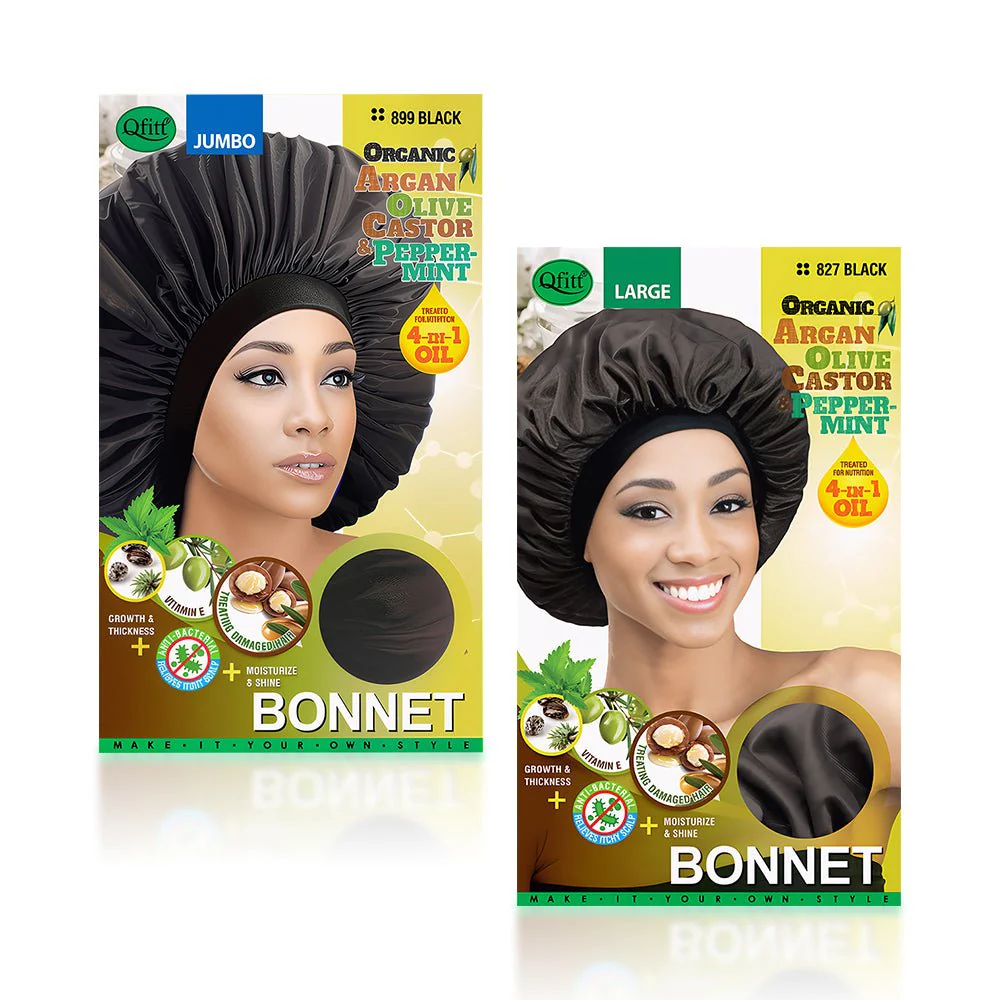 Qfitt Organic Black Bonnet (Jumbo / Large)