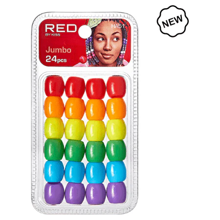 Red By Kiss Jumbo Hair Beads Jumbo 24pcs - Image 3