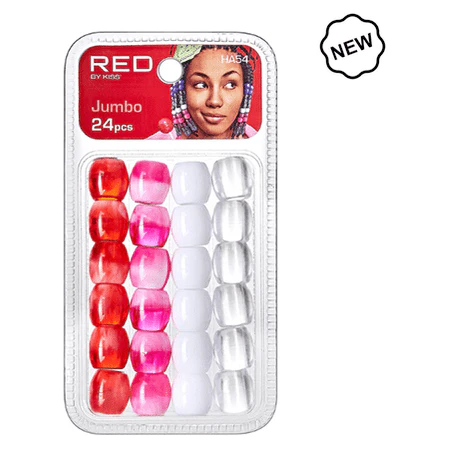 Red By Kiss Jumbo Hair Beads Jumbo 24pcs - Image 5