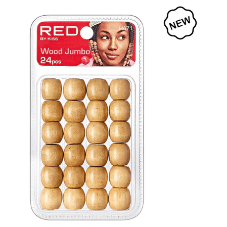 Red By Kiss Jumbo Hair Beads Jumbo 24pcs - Image 6