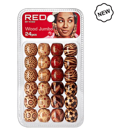 Red By Kiss Jumbo Hair Beads Jumbo 24pcs - Image 7
