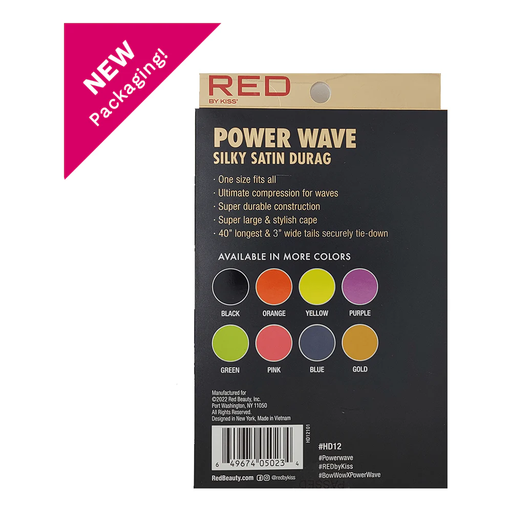 Red By Kiss Power Wave Silky Satin Durag _ Superior Fabric - Image 4