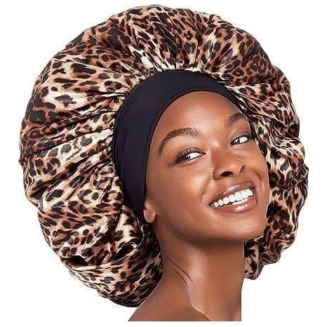 Red By Kiss Reversible Hair Cap Silky Satin Wide Edge Super Jumbo Leopard