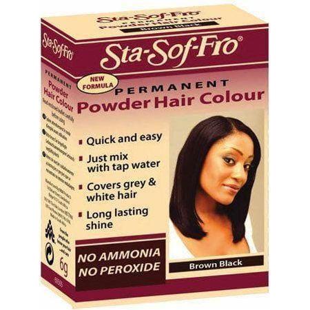 Sta-Sof-Fro Permanent Powder Hair Color - Brown Black