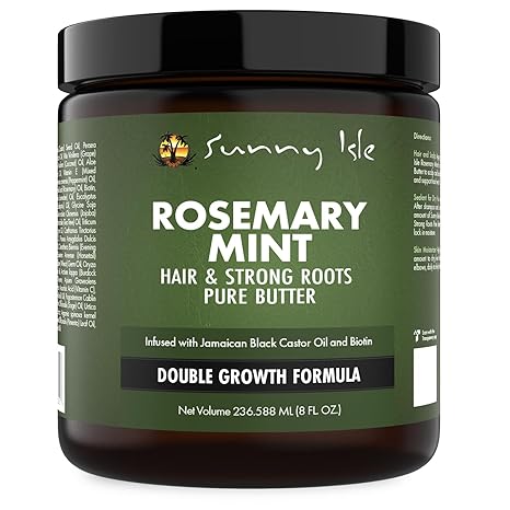 Sunny Isle Rosemary Mint Hair and Strong Roots Butter (2oz/4oz/8oz) - Image 4