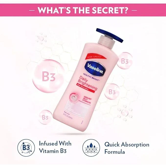 Vaseline Daily Brightening Lotion (600ml/725ml) - Image 5