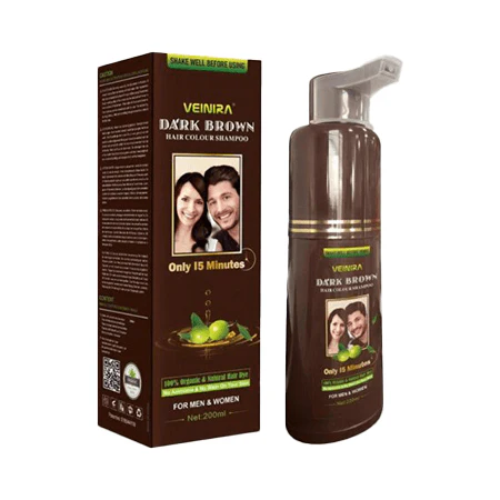 Veinira Hair Colour Shampoo Black/Dark Brown 200ml - Image 3